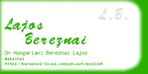 lajos bereznai business card